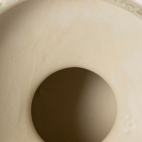 Decoratieve keramische schaal, crèmegrijsgroen, Ø20cm, H16cm | Floristik24.nl