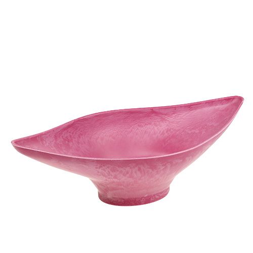 Floristik24 Decoratieve kom roze 34cm x 17,5cm H10cm, 1stuk