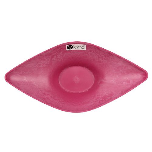 Floristik24 Decoratieve kom roze 34cm x 17,5cm H10cm, 1stuk