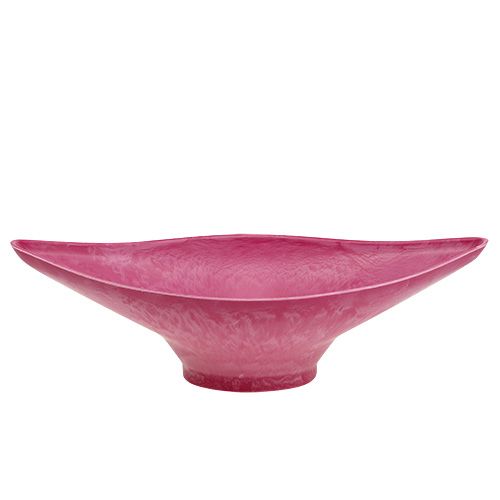 Floristik24 Decoratieve kom roze 34cm x 17,5cm H10cm, 1stuk