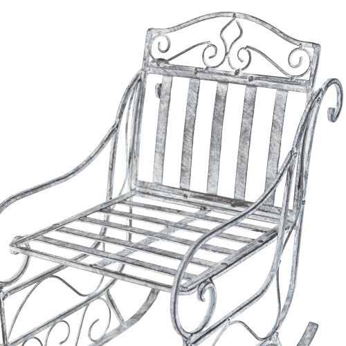 Floristik24 Decoratieve slee wit gewassen slee metaal 47×21×32,5cm