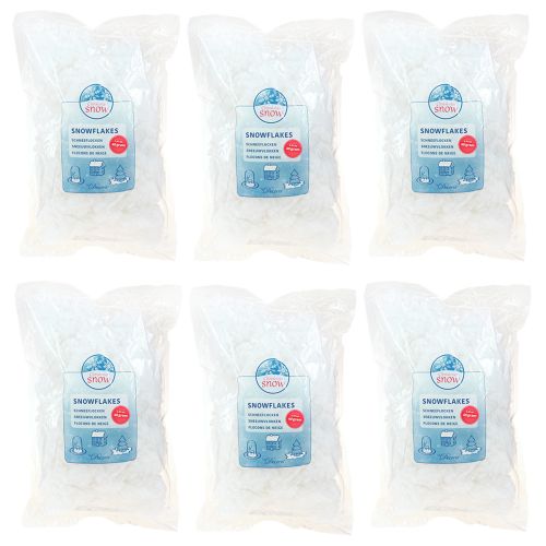 Artikel Decoratieve sneeuwvlokken, kunstsneeuw, pluizig, 40 g × 6 stuks