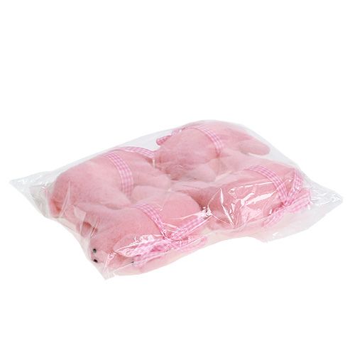 Floristik24 Decoratief varken roze 11,5cm 4st