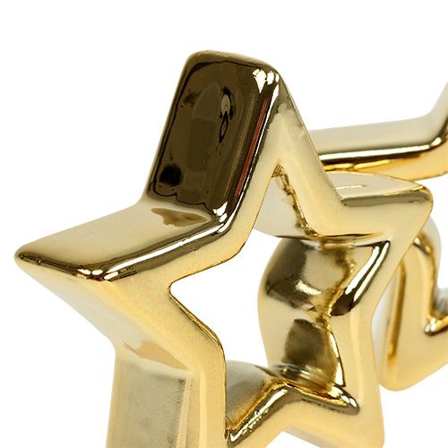 Floristik24 Decoratieve ster goud 6,5 cm 6 stks