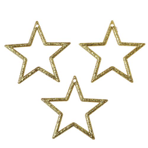 Floristik24 Decoratieve ster goud glitter tafeldecoratie Kerstmis 4,5 cm 120 st