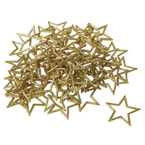 Artikel Decoratieve ster goud glitter tafeldecoratie Kerstmis 4,5 cm 120 st