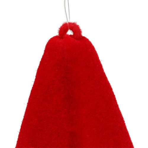 Floristik24 Decoratieve ster rood gevlokt 20 cm