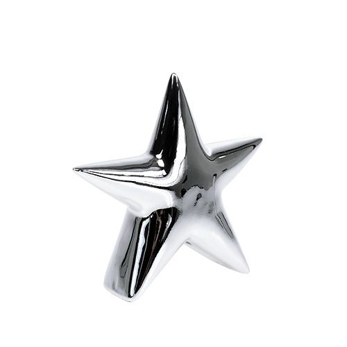Floristik24 Deco ster zilver staand 12cm 2st