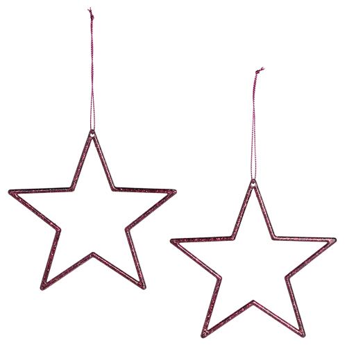 Artikel Decoratieve sterren kerstboomversiering Berry Glitter Ø12cm 12 st