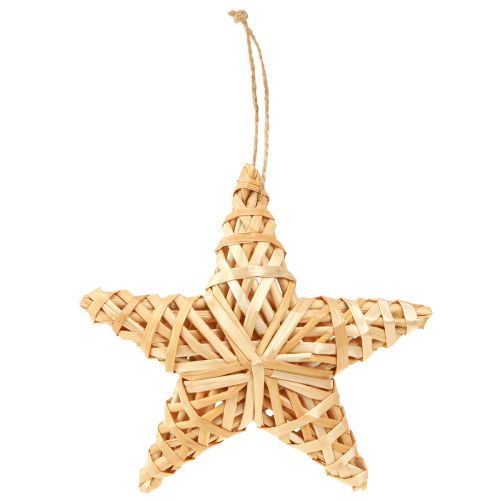 Artikel Decoratieve sterren kerstboomversiering rotan sterren 14,5cm 3 stuks