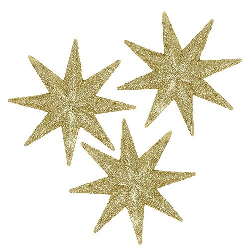 Floristik24 Decoratieve sterren goud Ø5cm 20st