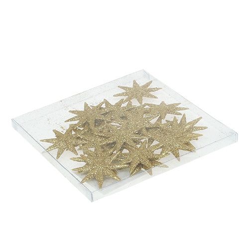 Floristik24 Decoratieve sterren goud Ø5cm 20 st