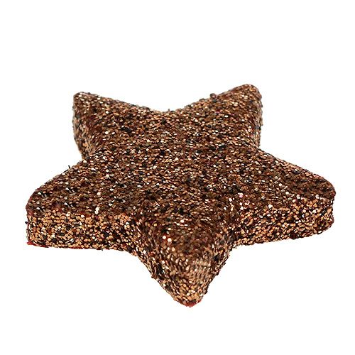 Floristik24 Deco stars mini 2,5cm koper, mica 100st