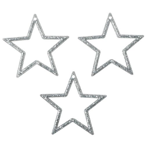 Artikel Decoratieve sterren zilveren glitter kerststerren 4,5 cm 120 st
