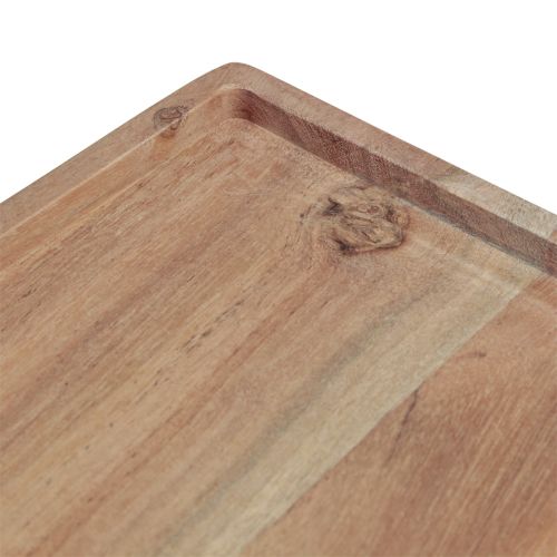 Artikel Decoratief dienblad acaciahout rechthoekig naturel 30×25cm