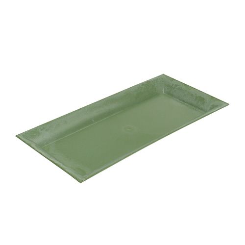 Floristik24 Decoratief dienblad groen 28cm x 12cm
