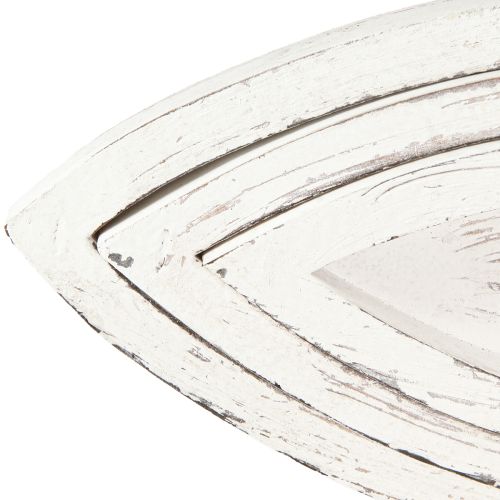 Artikel Decoratief dienblad hout vis wit naturel L30/40/50cm set van 3