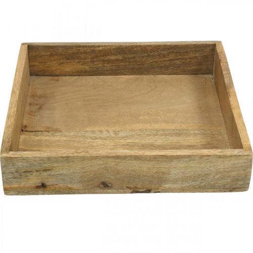 Floristik24 Decoratief dienblad houten dienblad rechthoekig opstelling onderleg 27×27cm