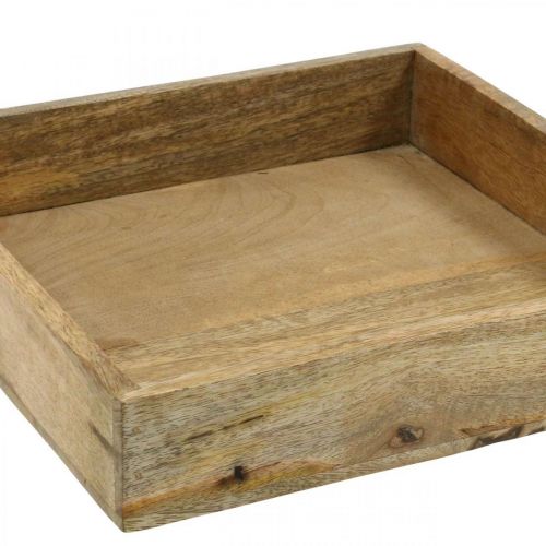 Floristik24 Decoratief dienblad houten dienblad rechthoekig opstelling onderleg 27×27cm