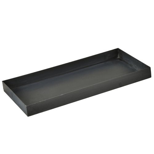 Decoratief dienblad metalen dienblad zwart grijs gewassen 30×15cm