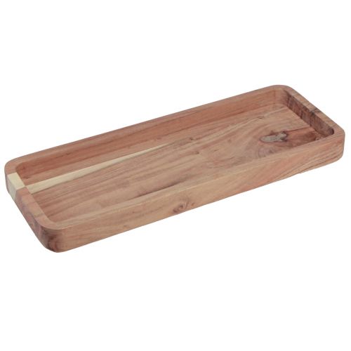 Floristik24 Decoratief dienblad, langwerpig acaciahout, naturel 40×15cm