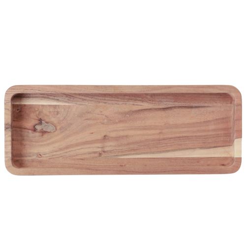Artikel Decoratief dienblad, langwerpig acaciahout, naturel 40×15cm