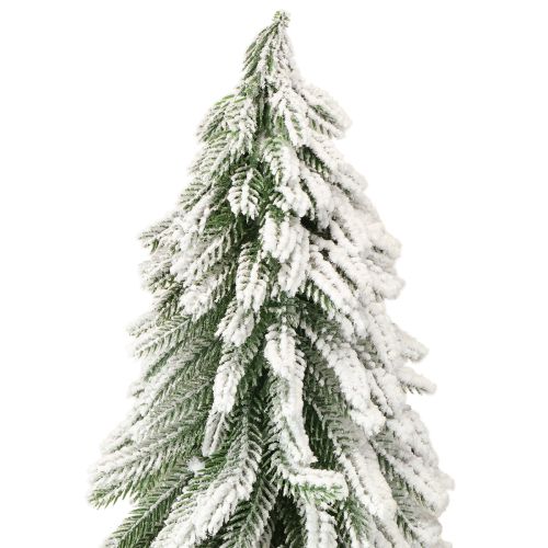 Floristik24 Decoratieve kerstboom met sneeuwvoet en schors Ø20cm H50cm