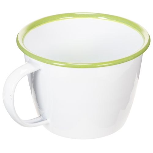 Decoratieve beker, geëmailleerde plantenpot, Ø11cm H8cm | Floristik24.nl
