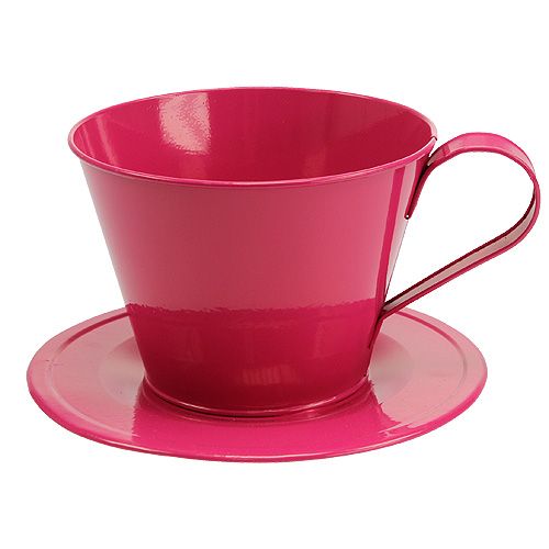 Floristik24 Decoratieve beker roze Ø16cm H11cm