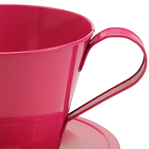 Floristik24 Decoratieve beker roze Ø16cm H11cm