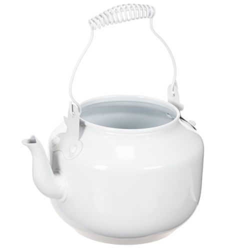 Decoratieve metalen theepot met vintage-look voor bloemstukken. | Floristik24.nl