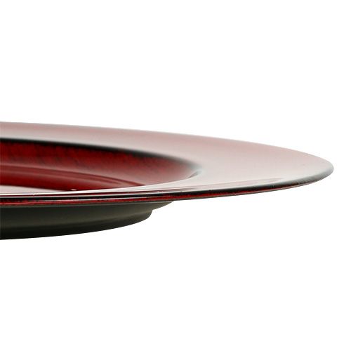 Artikel Decoratief bord kunststof Ø28cm rood-zwart