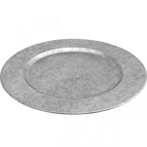 Artikel Decoratie Bord Metalen Bord Vintage Deco Grijs Ø33cm