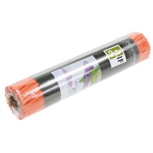 Floristik24 Decoratieve tafelloper stof oranje 26cm x 300cm