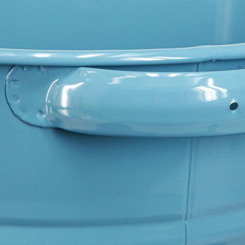 Artikel Decoratieve pot bloempot metaal in blauw 31cmx26cmx21,5cm
