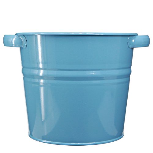 Artikel Decoratieve pot bloempot metaal in blauw 31cmx26cmx21,5cm