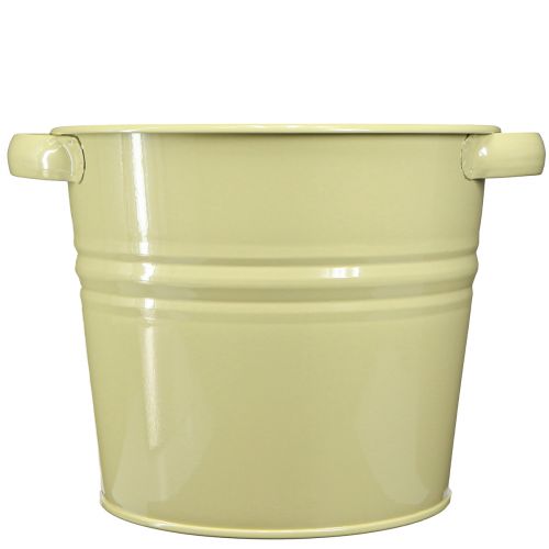 Artikel Sierpot metaal groen geel bloempot 31x26x21,5cm