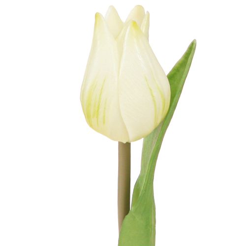 Artikel Decoratieve Tulpen Kunstbloemen Wit Crème 20cm 6 st.
