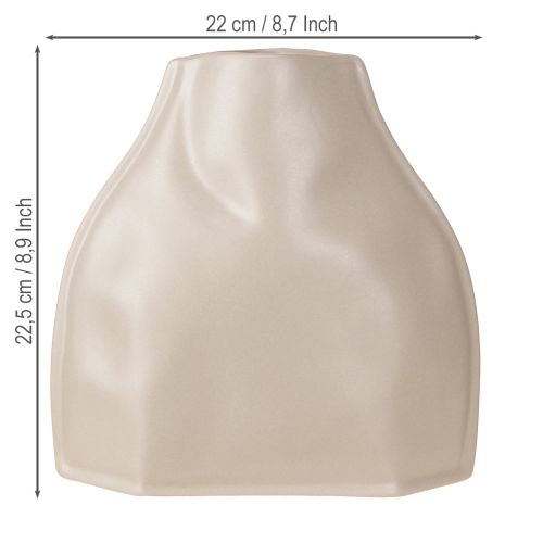 Artikel Decoratieve vaas keramiek grijs moderne keramische decoratie 22×9×22,5cm