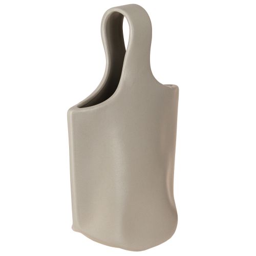 Decoratieve vaas keramiek tas shopper grijs 19×4.5×33cm