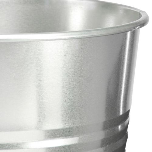Decoratieve vaas metaal conische vloervaas zilver H 49cm 18L