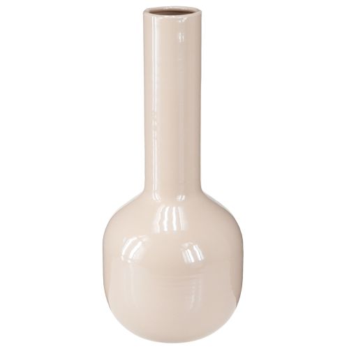 Artikel Decoratieve vaas van metaal in bruin cappuccino-emaille H25,5 cm