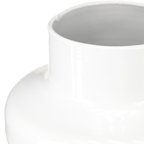 Artikel Decoratieve Vaas Metalen Vaas Decoratie Crème Wit Ø16.5cm H23.5cm