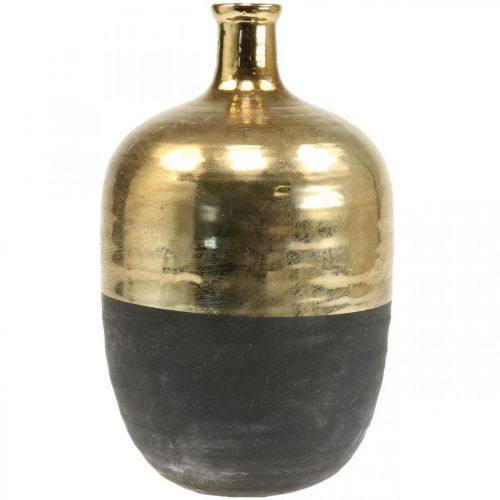 Artikel Decoratieve Vaas Zwart/Goud Bloemenvaas Keramiek Ø18cm H29cm