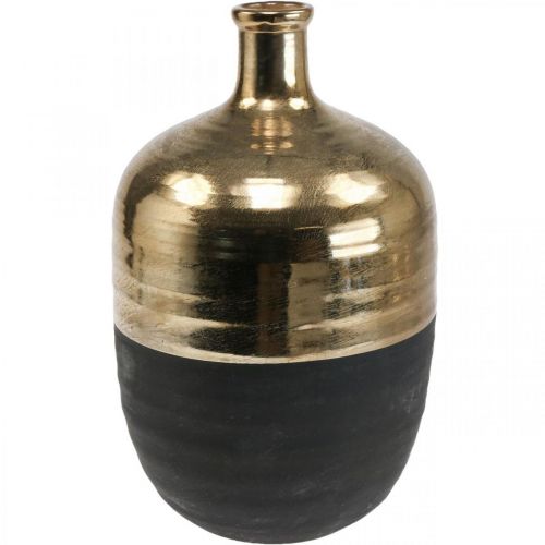 Decoratieve Vaas Zwart/Goud Keramiek Vaas Large Ø21cm H37.5cm