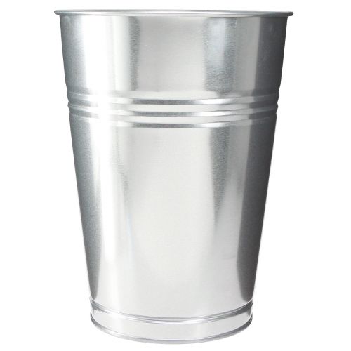 Artikel Decoratieve vaas voor droge decoratie metalen vaas zilver H30cm 7,5l