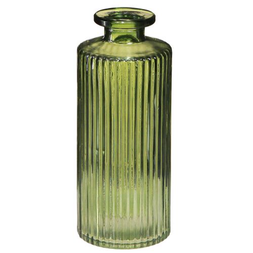 Artikel Siervazen groen mini vazen glas retro Ø5cm H13cm 6 st