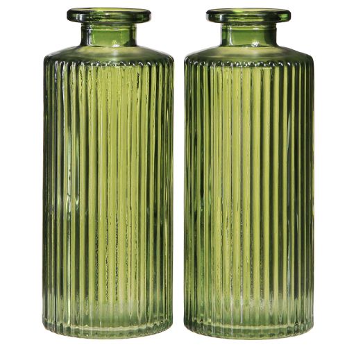 Artikel Decoratieve vazen groen mini vaasjes glas retro Ø5cm H13cm 6 stuks