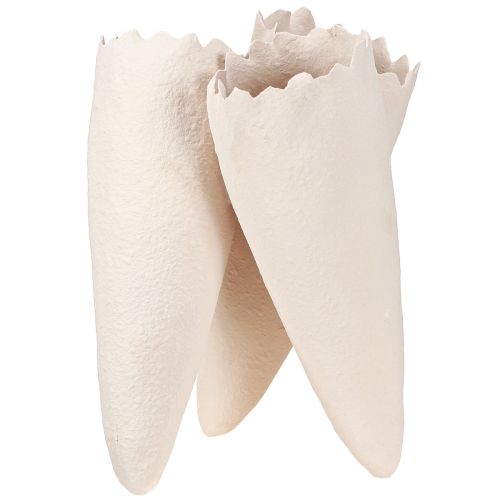 Artikel Decoratieve Vazen Kegel Vazen Beige Keramiek 14.5cmx15x21cm