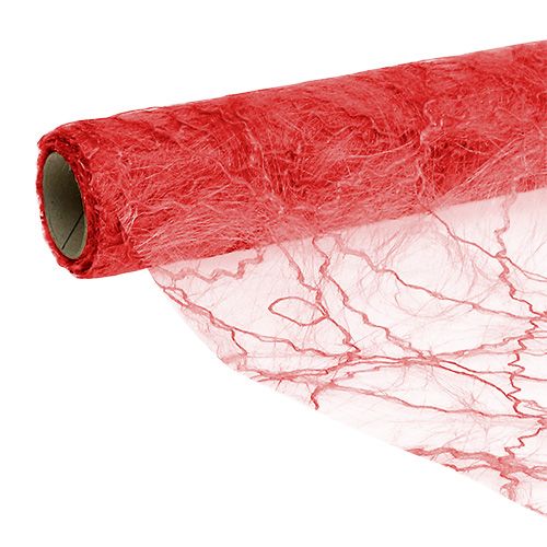 Artikel Deco fleece tafellint rood 30cm 5m